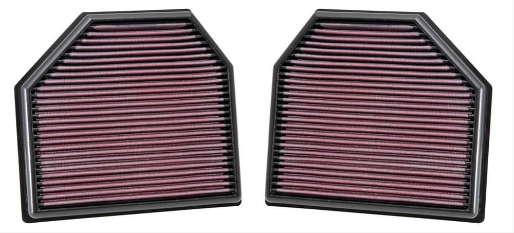 K&N Fits 2011-2020 BMW M3, M4, M5, M6 3.0L L6 & 4.4L V8 (2 Filters) - KN33-2488 K&N K&N Replacement Panel Filter KN33-2488 SR