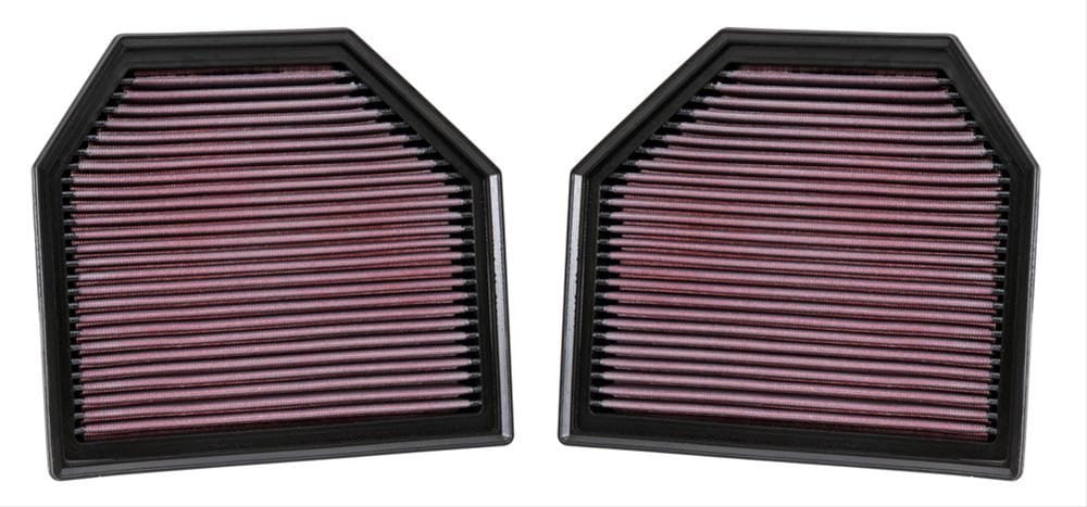 K&N Fits 2011-2020 BMW M3, M4, M5, M6 3.0L L6 & 4.4L V8 (2 Filters) - KN33-2488 K&N K&N Replacement Panel Filter KN33-2488 SR