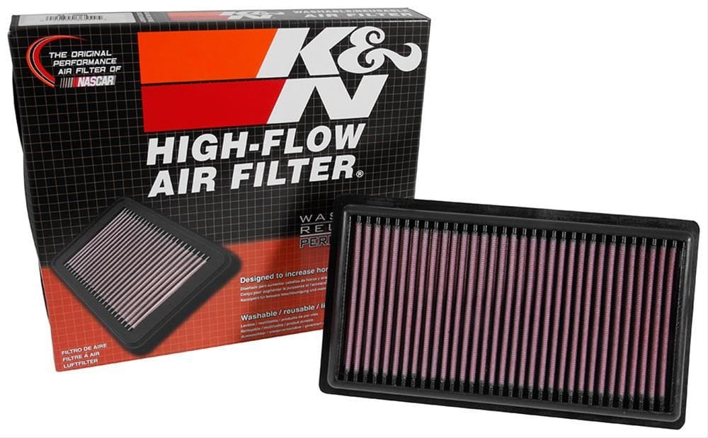 K&N Fits 2016-2019 Toyota Corolla Hatch, C-HR, Avalon, Camry Hrbrid & Mirai Hydrogen 1.2L, 2.0L & 2.5L L4 F/I - K&N K&N Replacement Panel Filter KN33-3080 SR