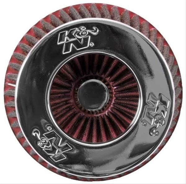 K&N Height: 5.5 in (140 mm) H x 6 in (152 mm) Base OD x 4.75 in (121 mm) Top OD - KNRG-1001RD K&N K&N Universal Clamp On Filter Red Fits 4 in (102 mm) KNRG-1001RD SR