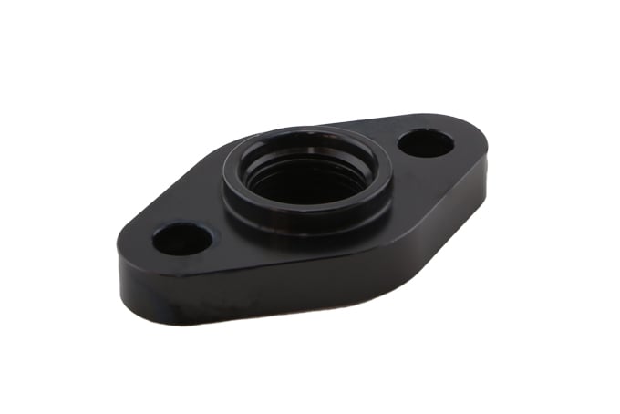 Turbosmart Billet Turbo Drain adapter with Silicon O-ring. 52.4mm mounting hole center - Large frame universal fit.