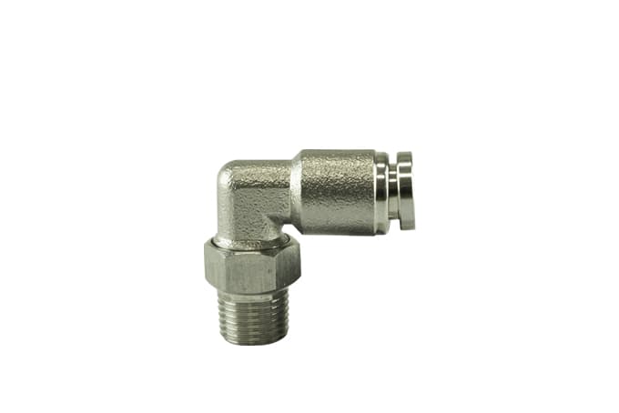 Turbosmart 1/8" NPT 90º Pushloc Fitting - SS - 1/4"