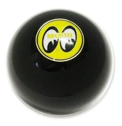 MOONEYES Large Black Knob With Yellow Moon Logo Mooneyes Shifter Knob MNMP021BYL SR