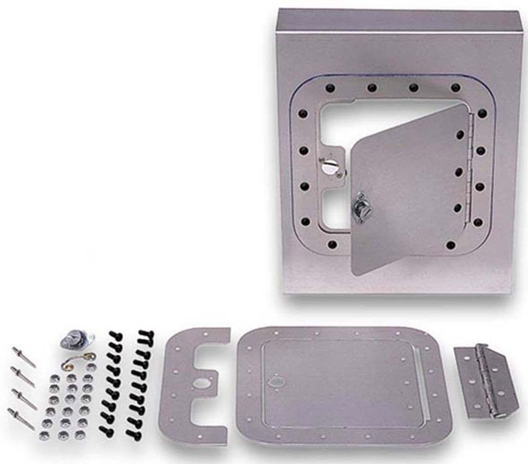 MOROSO 6" x 6" door, 8-1/8" x 8-1/8" overall Moroso Aluminium Access Door MO85700 SR