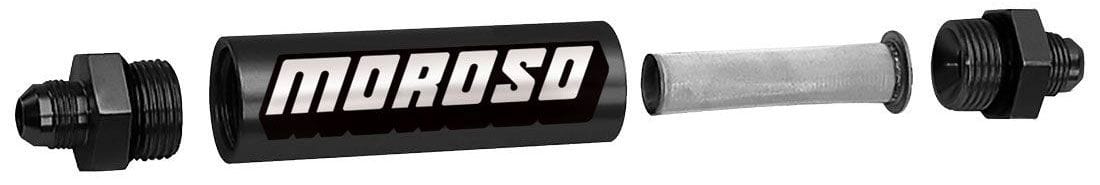 MOROSO -8 AN, 6-1/2" overall length Moroso In-Line Fuel Filter MO65230 SR