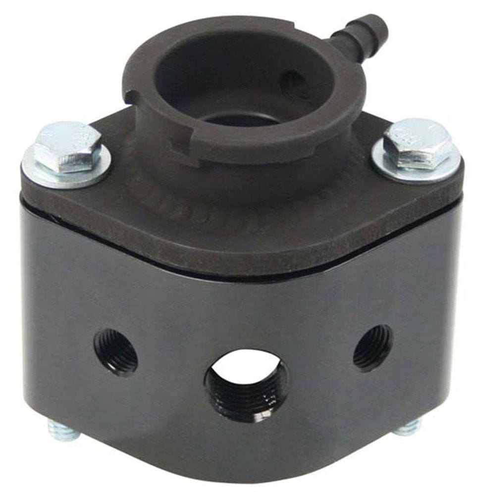 MOROSO Bolt-On Suit SB & BB Chev Moroso Billet Aluminium Filler Neck Manifold Housing - Black Anodised MO63424 SR