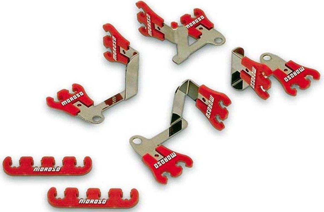 MOROSO Suit SB Chev Moroso Show Car Spark Plug Lead Separators, 7-9mm, Red MO72168 SR