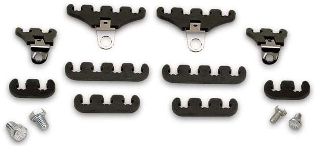 MOROSO Suit SB Chev Moroso Under Header Spark Plug Lead Separators, 7-9mm, Black MO72195 SR