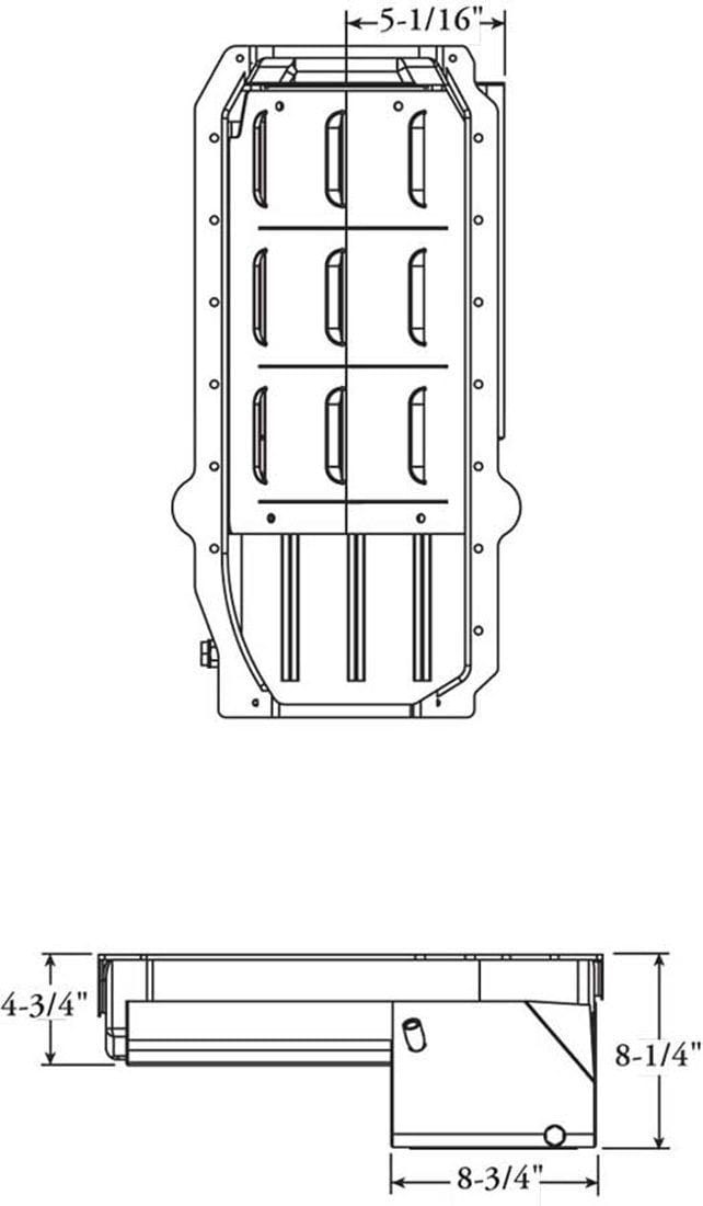 MOROSO Suit Small Black Chevy Pre-1980 and aftermarket (with stock width oil Moroso Wet Sump Oil Pan, 8-1/4" Deep MO21017 SR