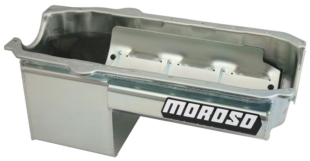 MOROSO Suit Small Black Chevy Pre-1980 and aftermarket (with stock width oil Moroso Wet Sump Oil Pan, 8-1/4" Deep MO21017 SR