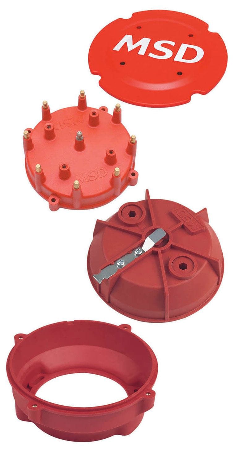 MSD 5" Dia Cap and Rotor Kit, Fits MSD Distributors MSD Pro-Cap Cap-A-Dapt Kit MSD7445 SR