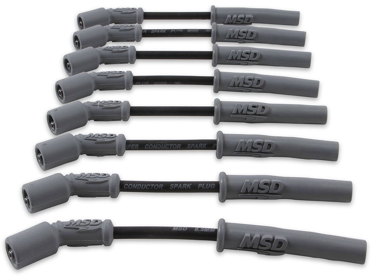 MSD 8.5mm, Black, Holden Commodore V8, LS1 MSD Super Conductor Spark Plug Lead Set MSD32813 SR