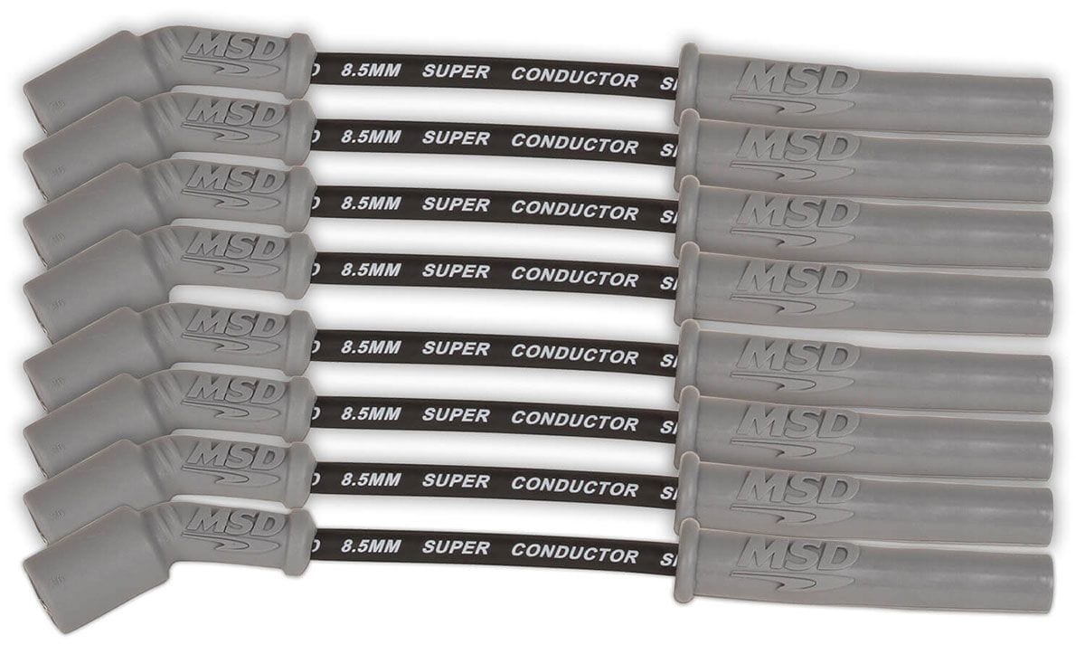 MSD 8.5mm, Black Suit Chev GEN V LT1/LT4 MSD Super Conductor Spark Plug Lead Set MSD33823 SR