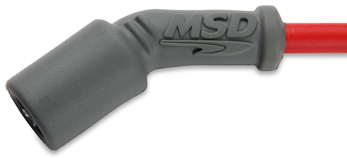 MSD 8.5mm, Red, Holden Commodore V8, LS with tall aftermarket valve cover MSD Super Conductor Spark Plug Lead Set MSD32829 SR