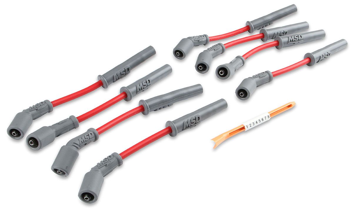 MSD 8.5mm, Red, Holden Commodore V8, LS1 MSD Super Conductor Spark Plug Lead Set MSD32819 SR