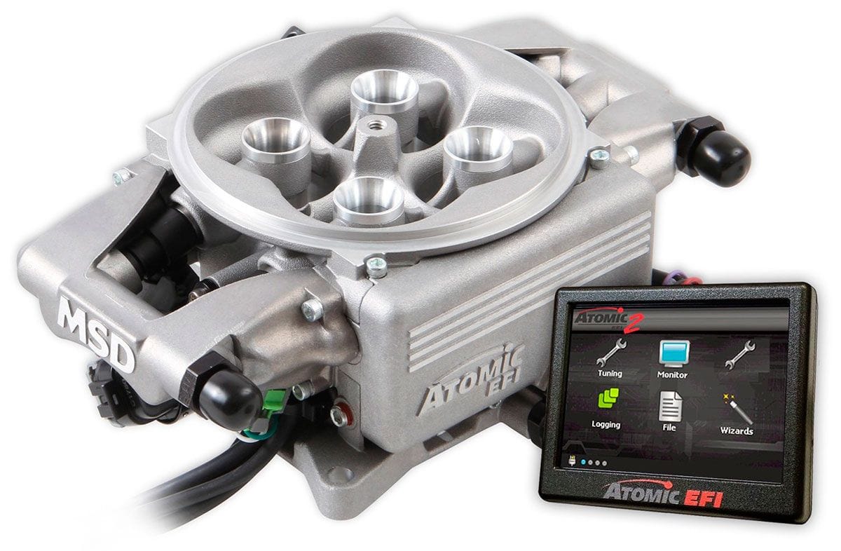 MSD 865cfm Throttle Body, Integrated ECU, Full Color Touch Screen MSD Atomic 2 EFI Kit, Raw Finish MSD2910-2 SR