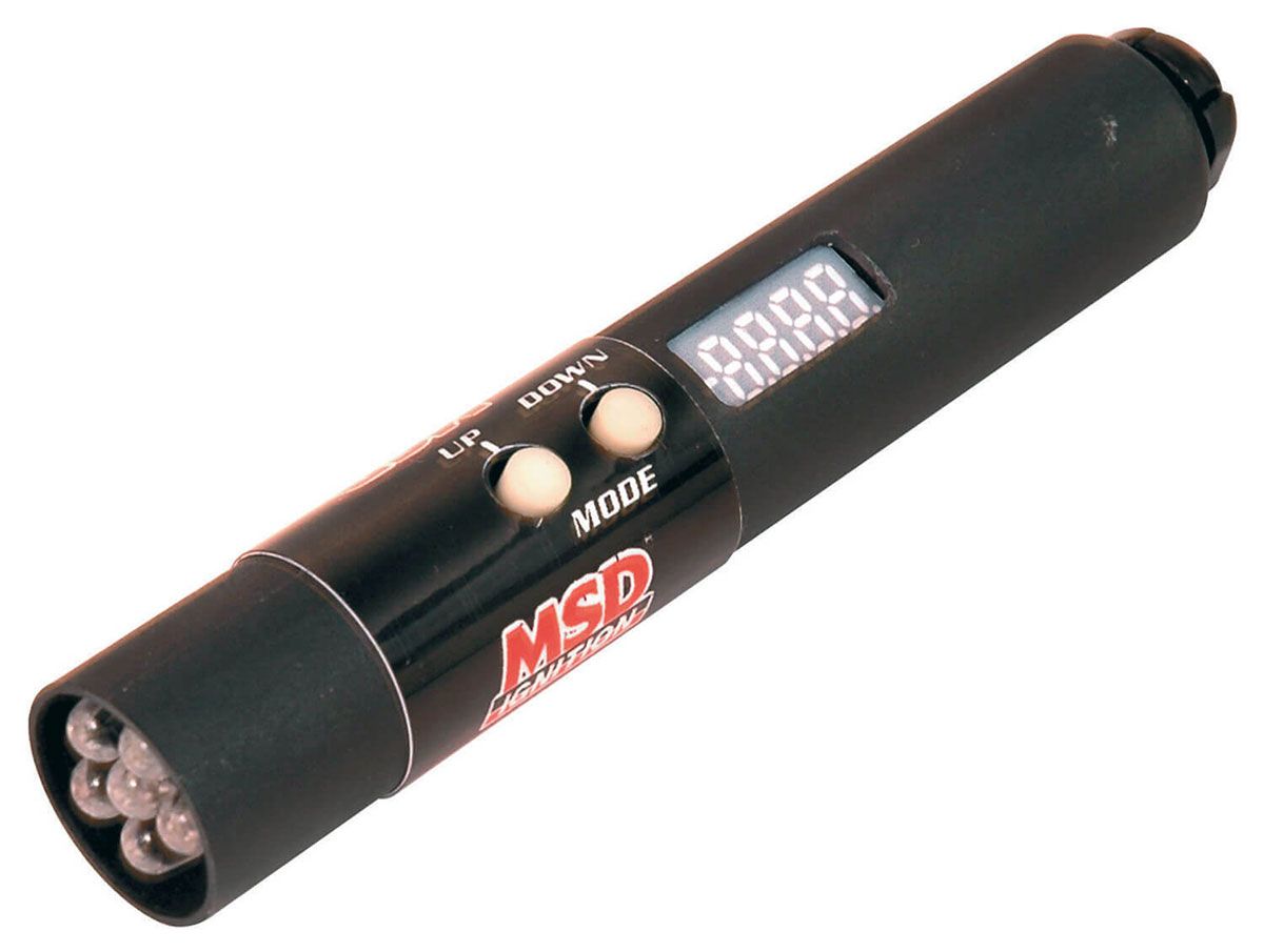 MSD Black, Red LED, 4 shift points, .75 in. Diameter, 4 in. Length MSD Digital Shift Light MSD8963 SR