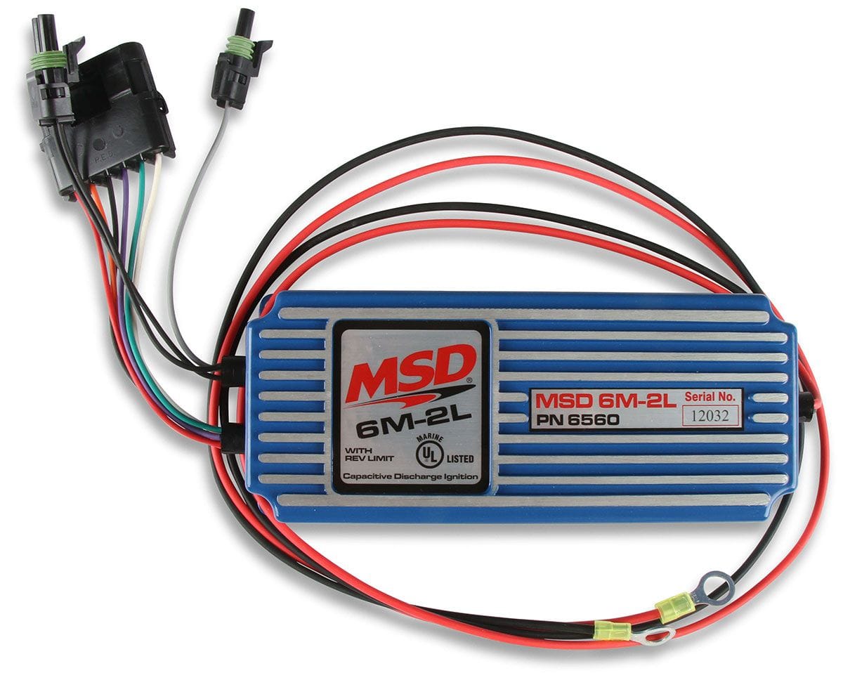 MSD Capacitive Discharge, Designed for Marine use, with Rev Limiter MSD 6M-2L Ignition Control Marine Ignition Control MSD6560 SR