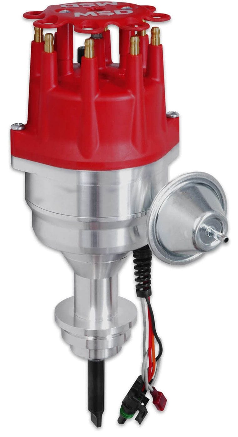 MSD Chrysler 383-400, Magnetic Pickup, Vacuum Advance, High Output Module MSD Pro-Billet Ready-To-Run Distributor MSD8386 SR