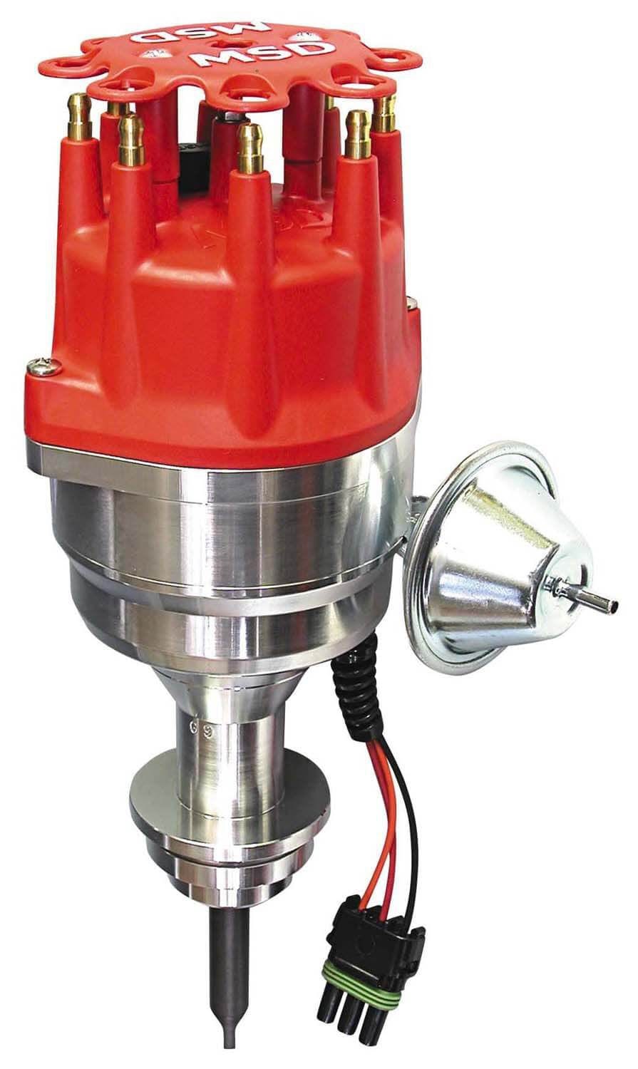 MSD Chrysler 426-440, Magnetic Pickup, Vacuum Advance, High Output Module MSD Pro-Billet Ready-To-Run Distributor MSD8387 SR