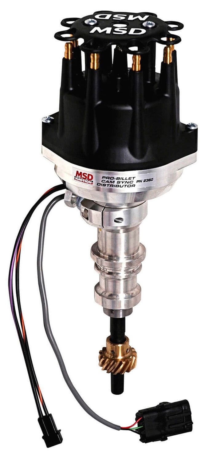 MSD Ford 289-302W, Bronze Gear, Adjustable Pick-Up MSD Pro-Billet Cam Sync Distributor MSD2360 SR