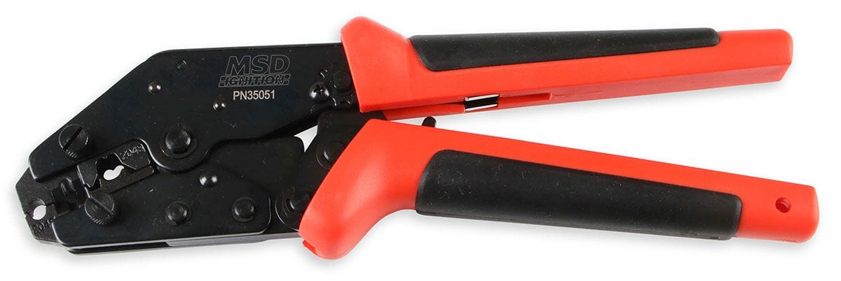 MSD Ignition Lead Crimping Tool, Suit 8 - 8.5mm lead, Ratchet, Removable MSD Pro-Crimp Tool MSD35051 SR