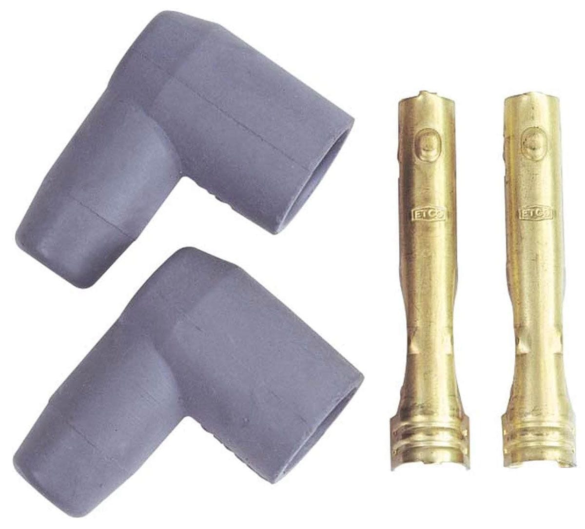 MSD Silicone, Grey 90° Socket Distributor Boots with Terminals, 2 per Card MSD Replacement Boots and Terminals MSD3321 SR