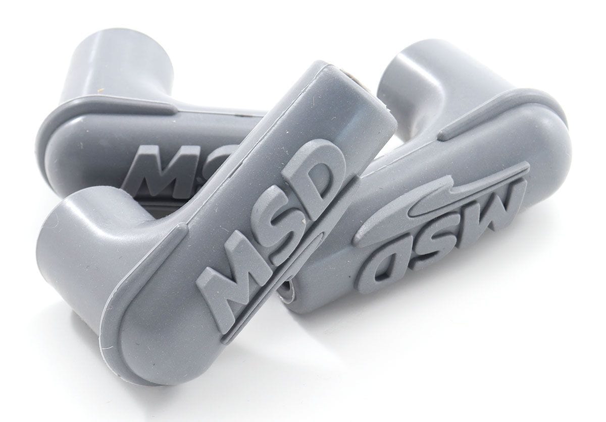 MSD Silicone, Grey 90° Spark Plug Boots, Pack of 100 MSD Replacement Boots MSD34515 SR