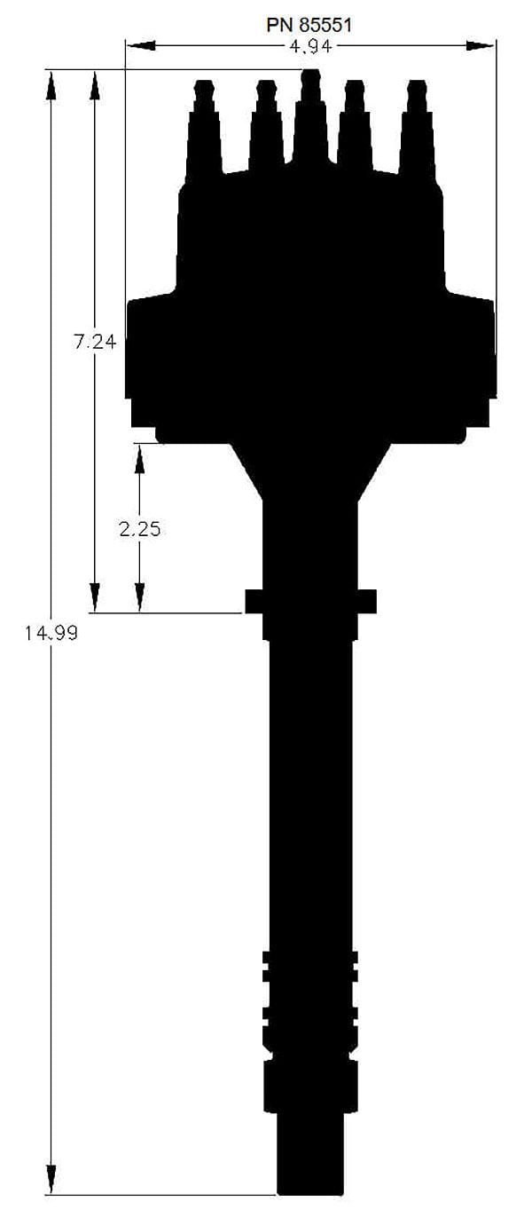 MSD Small/Big Block Chevy, Magnetic Trigger, Mechanical Advance MSD Pro-Billet Distributor MSD85551 SR