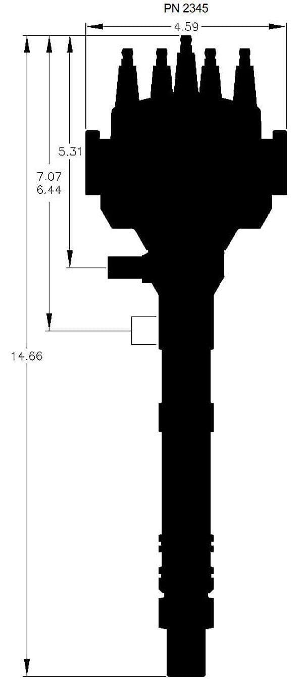 MSD Suit Chev With Magnetic Pick-Up & Non Magnetic Sync MSD Cam Sync Distributor MSD2345 SR