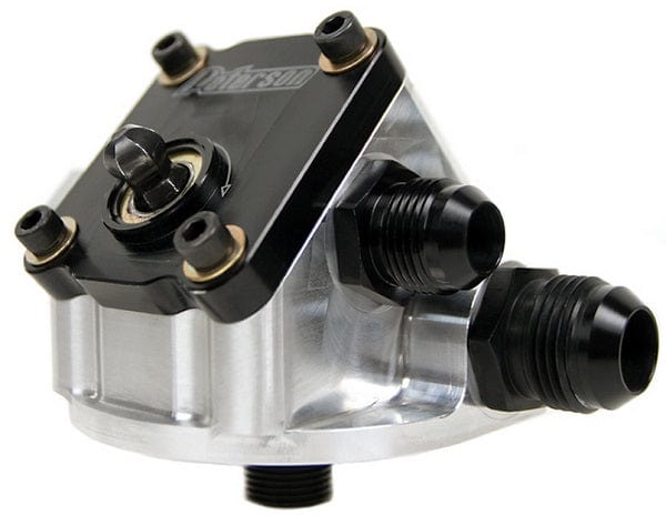 PFS Suit SB Chev Filter 13/16", -12 AN, Right To Left Flow Peterson Fluid Systems Remote Filter Mount With Primer PFS09-1504 SR