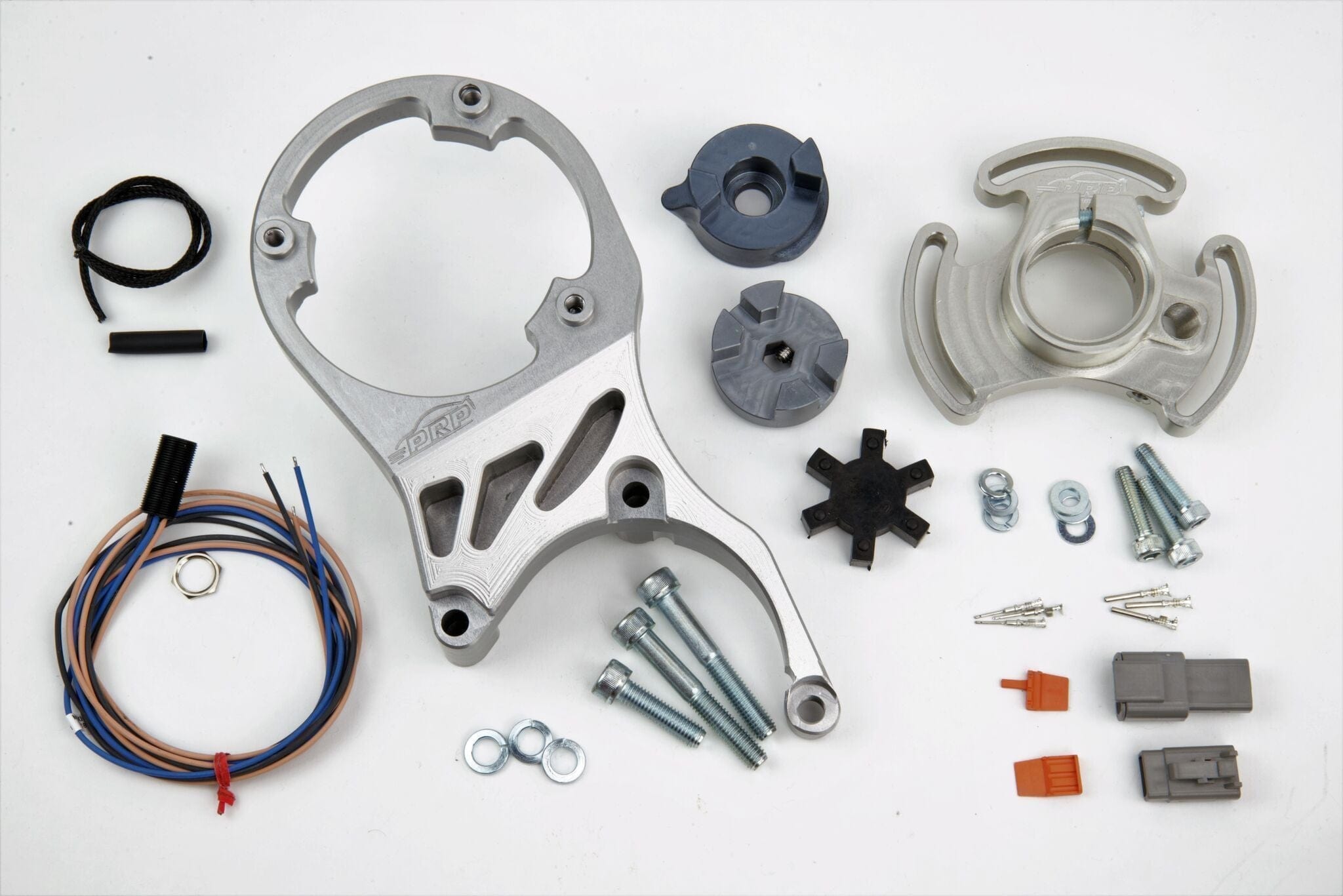 Platinum Racing Products Mechanical Fuel Pump Kit CAS bracket in Purple / CAM Plate in Purple / I don't need the cam sensor Toyota JZ Series Mech Fuel Pump Kit with Integrated Trigger JZ Mech. Fuel & CAM Trigger Kit SR