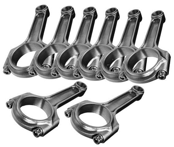 SCAT SB Ford 302 Windsor, 3/8" Bolt, 5.090"Length, Press Pin Scat Pro Stock 4340 Forged I-Beam Conrods SC2-ICR5090P SR