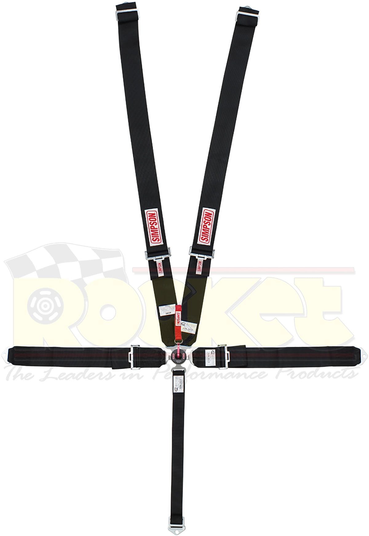 SIMPSON Black 55" Camlock, Pull Down, Bolt In Simpson 5 Point Harness SI29110BK SR