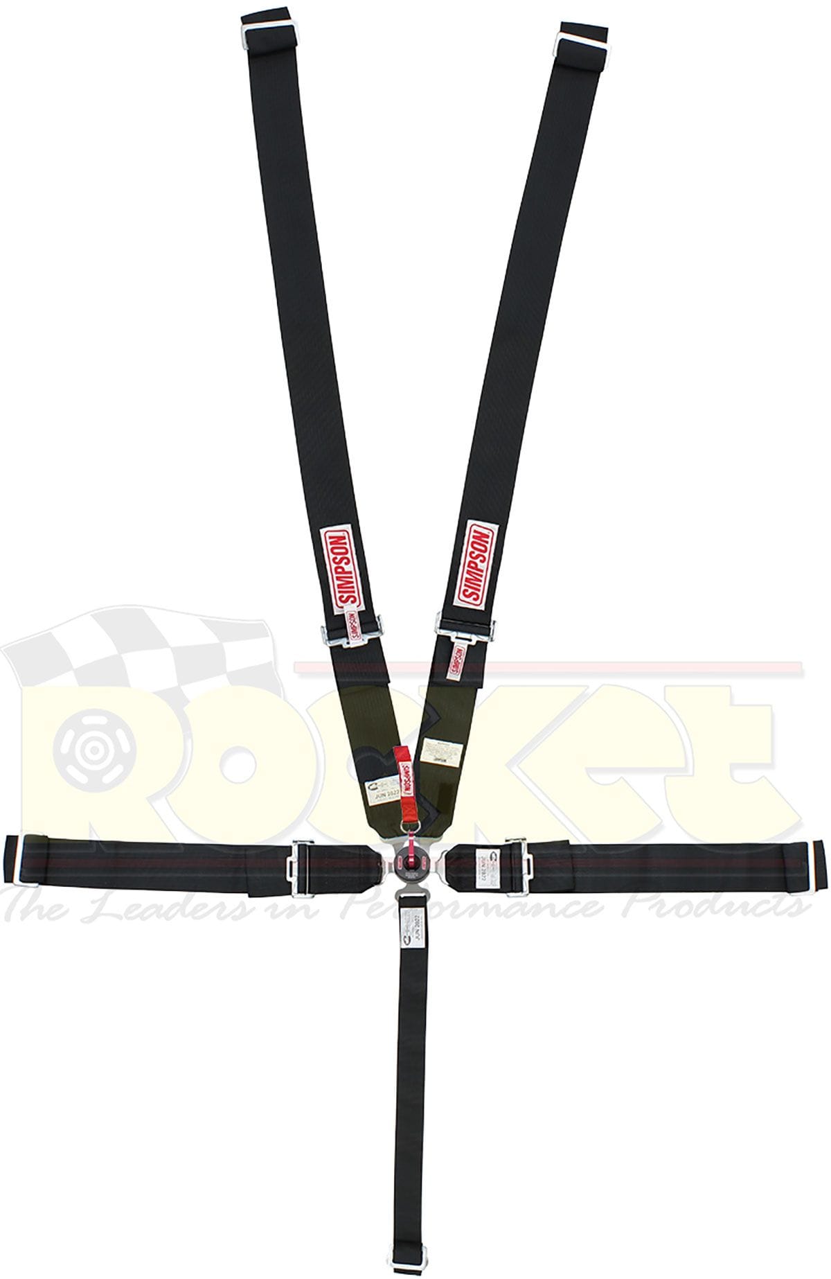 SIMPSON Black 55" Camlock, Pull Down, Wrap Around/Bolt In Simpson 5 Point Harness SI29112BK SR