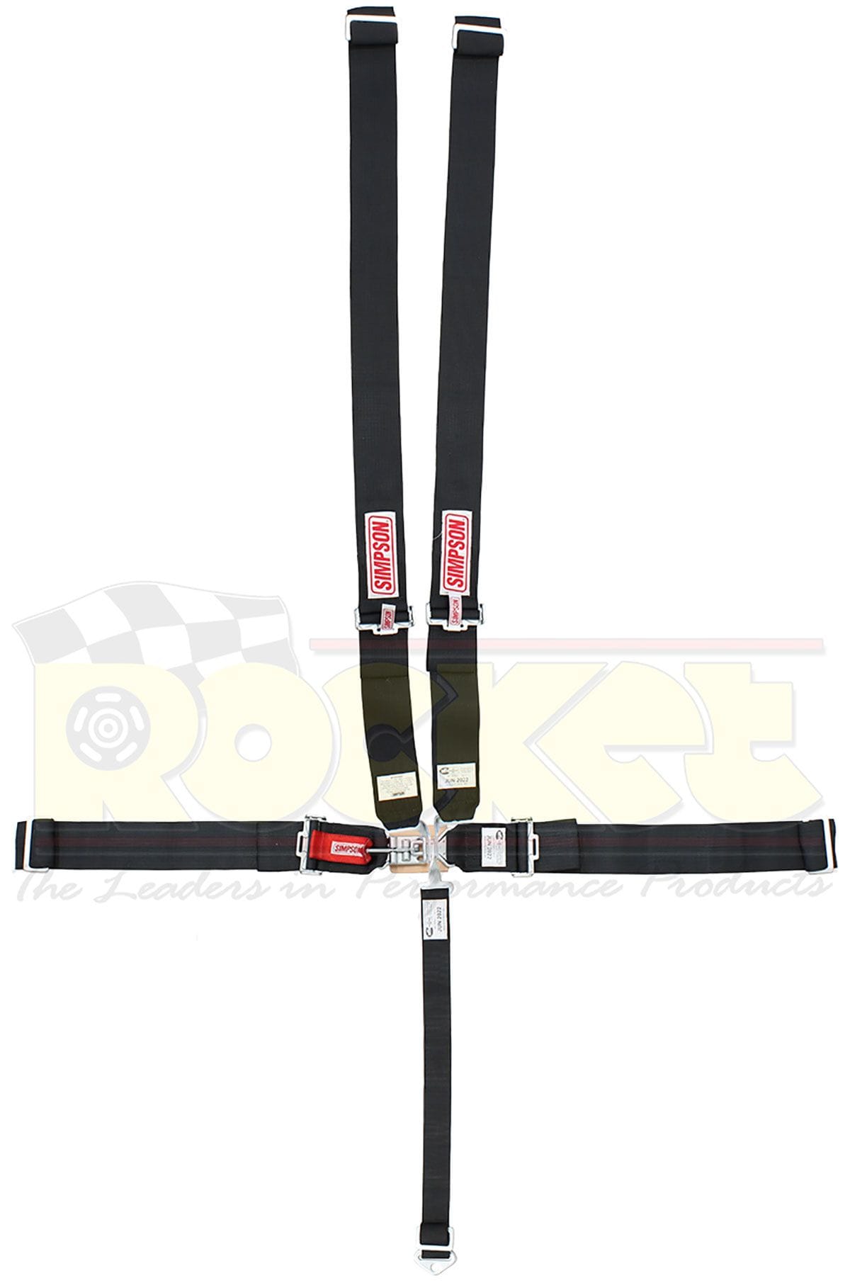 SIMPSON Black 55" Latch & Link, Pull Down, Wrap Around Bar Mount Simpson 5 Point Harness SI29064BK SR
