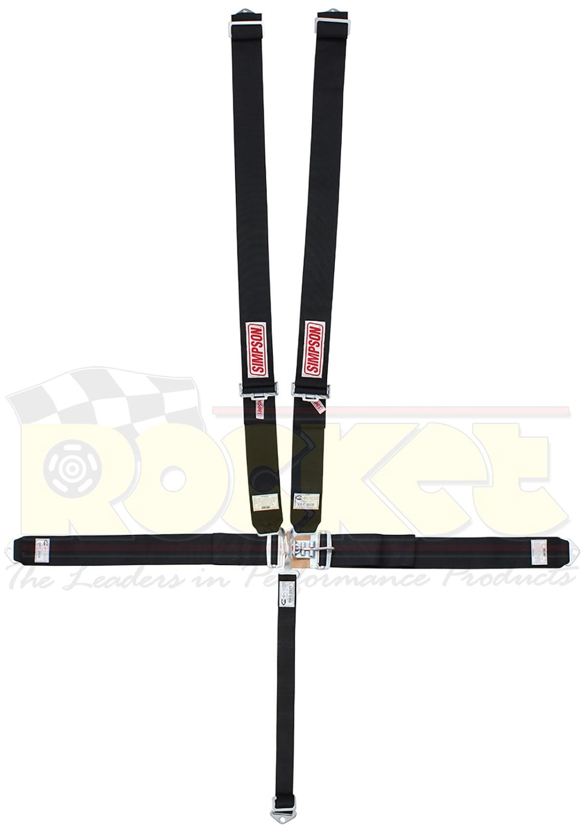 SIMPSON Black 62" Latch & Link, Pull Down, Bolt In Simpson 5 Point Latch F/X Harness SI29073BK SR