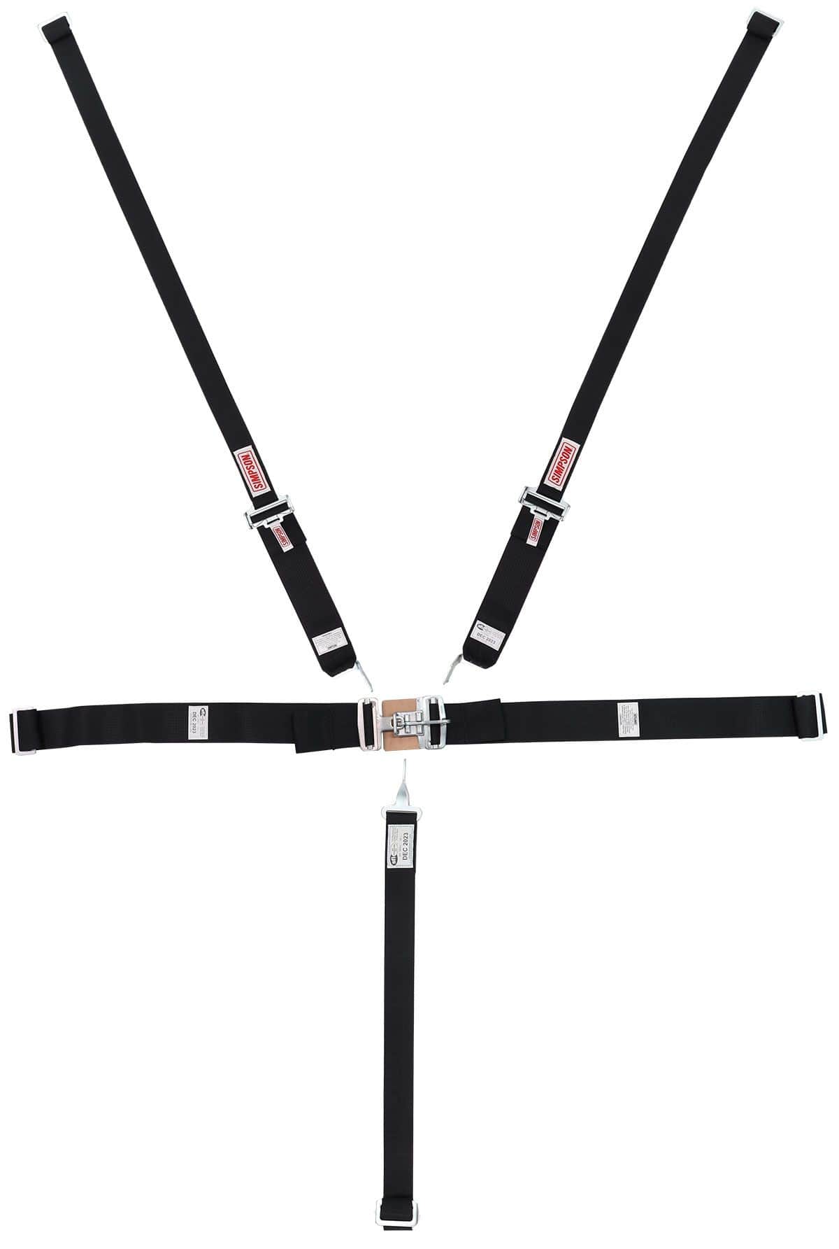 SIMPSON Suit HANS Devices Simpson Latch F/X Belts 2" Shoulder Warp Around, Black SI29072BK-HN SR