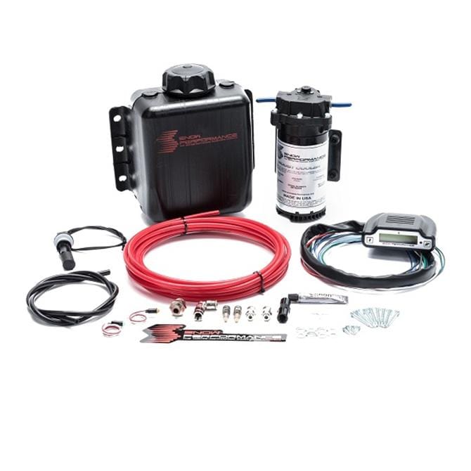 Snow Performance Snow Performance SNO-320 Stage 3 Boost Cooler Direct Injected 2D Map Progressive Water-Methanol Injection Kit (Red High Temp Nylon, Quick-Connect Fittings) SR