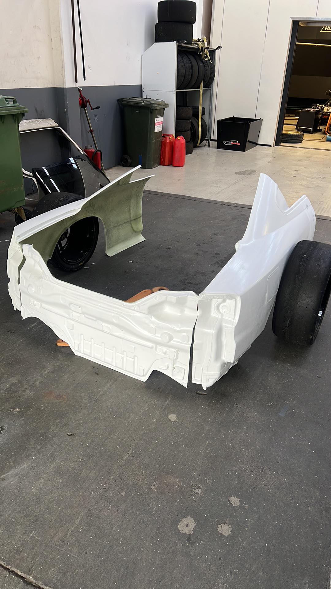 StealthRide Bodykits Nissan S15 FRP Rear Clip Fiberglass Nissan 200sx S15 Factory Full Rear Clip - Fibreglass SR