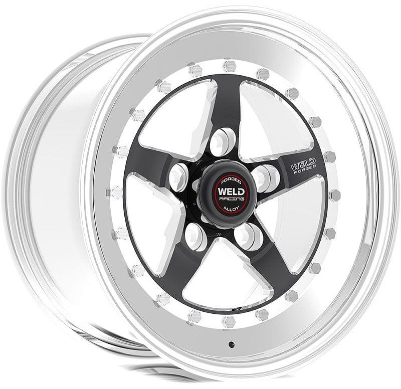 WELD 5 x 4.5" Bolt Circle with 7.5" Backspace Weld Racing Weldstar RT 15 x 14" Wheel, Black Center WE791B-514214 SR